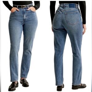 Abercrombie curve love 90s ultra high rise slim straight jeans